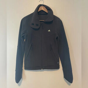 Women’s Adidas fleece zip-up sweater black size XS